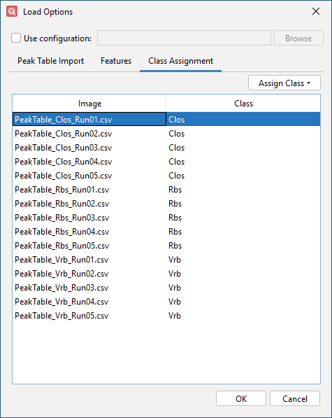 Class Assignment Options