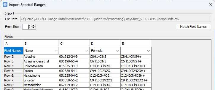 Import Compound Table