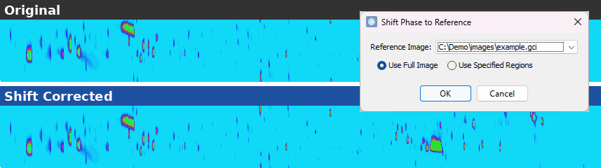 Shift Phase to Reference dialog